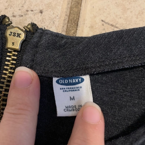 Old Navy Dark Gray Sleeveless Knit Dress with Pockets, Size M - Picture 2 of 6